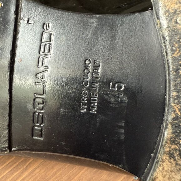 Dsquared2 Orange Toes Derby Leather Shoes - Picture 7 of 10